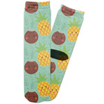 Pineapples and Coconuts Adult Crew Socks