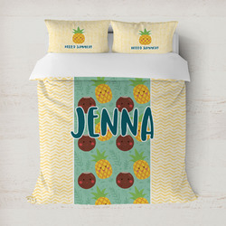 Pineapples and Coconuts Duvet Cover Set - Full / Queen (Personalized)