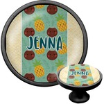 Pineapples and Coconuts Cabinet Knob (Black) (Personalized)