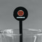 Pineapples and Coconuts Black Plastic 7" Stir Stick - Round - Main