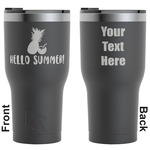 Pineapples and Coconuts RTIC Tumbler - Black - Engraved Front & Back (Personalized)