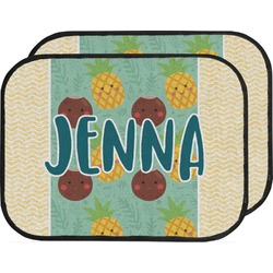 Pineapples and Coconuts Car Floor Mats (Back Seat) (Personalized)