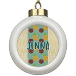 Pineapples and Coconuts Ceramic Ball Ornament (Personalized)