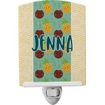 Pineapples and Coconuts Ceramic Night Light (Personalized)