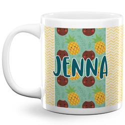 Pineapples and Coconuts 20 Oz Coffee Mug - White (Personalized)
