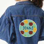 Pineapples and Coconuts Twill Iron On Patch - Custom Shape - 2XL - Set of 4 (Personalized)