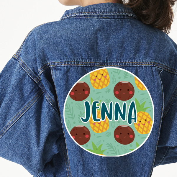 Custom Pineapples and Coconuts Twill Iron On Patch - Custom Shape - 3XL - Set of 4 (Personalized)