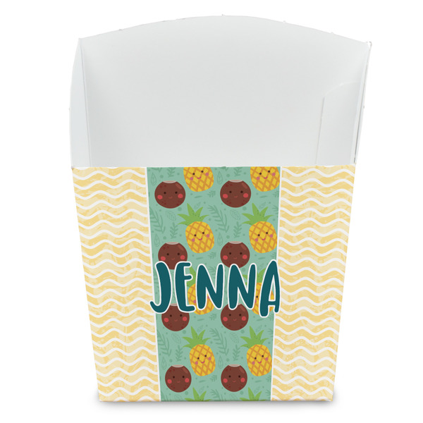 Custom Pineapples and Coconuts French Fry Favor Boxes (Personalized)