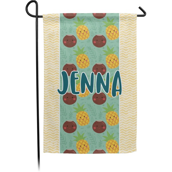 Custom Pineapples and Coconuts Small Garden Flag - Double Sided w/ Name or Text