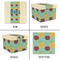 Pineapples and Coconuts Gift Boxes with Lid - Canvas Wrapped - Large - Approval