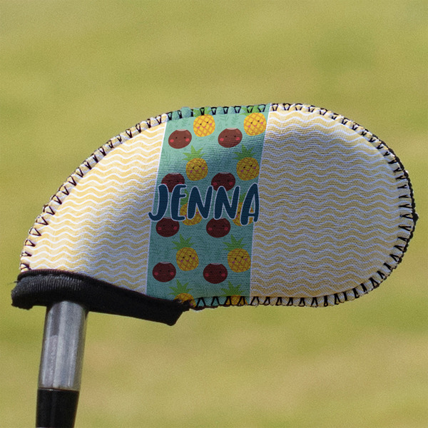 Custom Pineapples and Coconuts Golf Club Iron Cover - Single (Personalized)