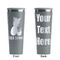 Pineapples and Coconuts Grey RTIC Everyday Tumbler - 28 oz. - Front and Back