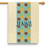 Pineapples and Coconuts 28" House Flag (Personalized)