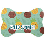 Pineapples and Coconuts Bone Shaped Dog Food Mat (Personalized)
