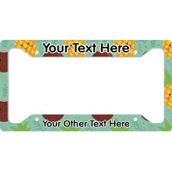 Pineapples and Coconuts License Plate Frame - Style A (Personalized)