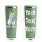 Pineapples and Coconuts Light Green RTIC Everyday Tumbler - 28 oz. - Front and Back