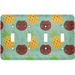 Pineapples and Coconuts Light Switch Cover (4 Toggle Plate)