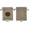 Pineapples and Coconuts Medium Burlap Gift Bag - Front Approval