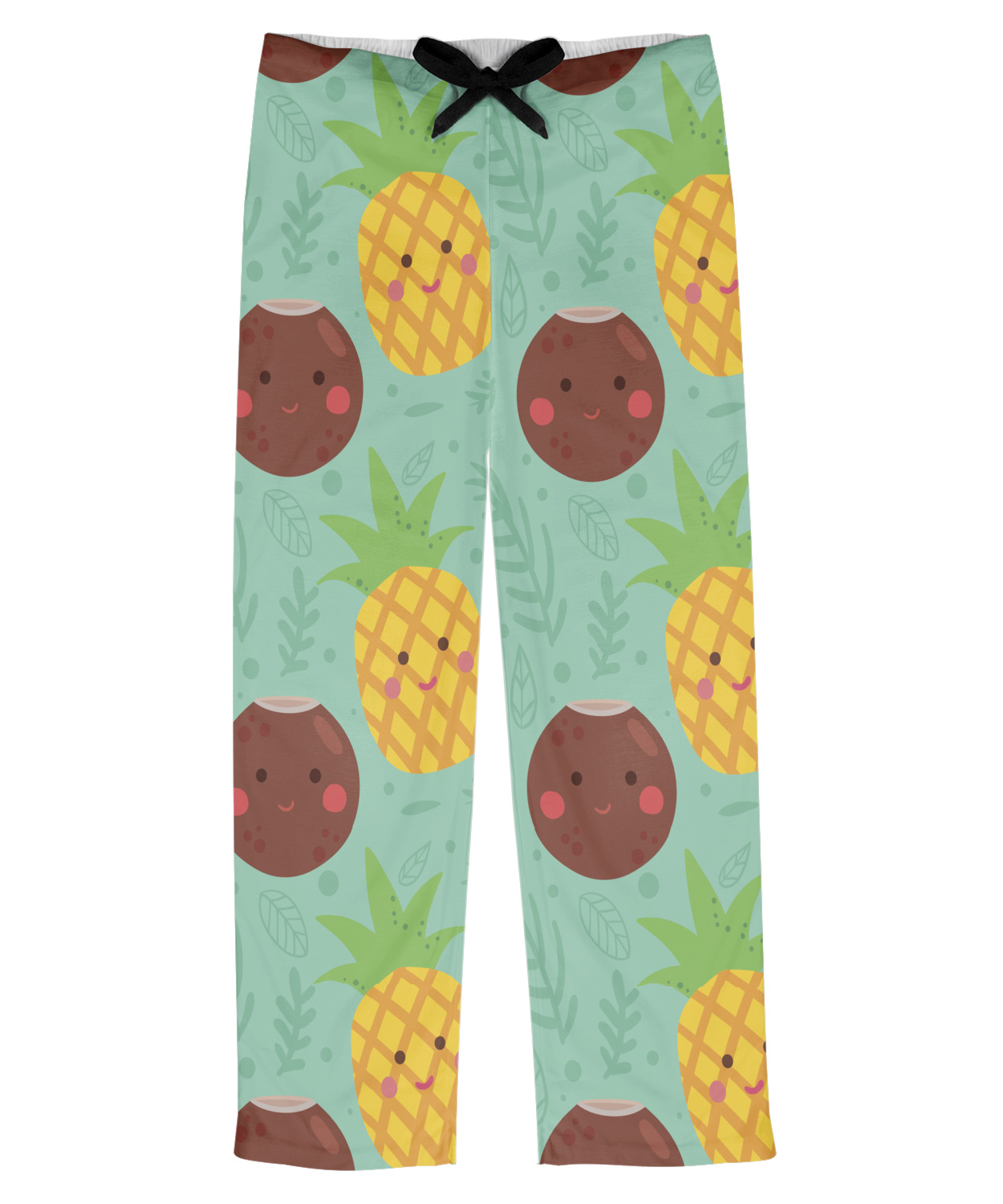 Pineapples and Coconuts Design Custom Mens Pajama Pants