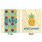 Pineapples and Coconuts Minky Blanket - 50"x60" - Double Sided - Front & Back