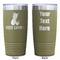 Pineapples and Coconuts Olive Polar Camel Tumbler - 20oz - Double Sided - Approval