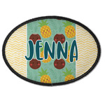 Pineapples and Coconuts Iron On Oval Patch w/ Name or Text