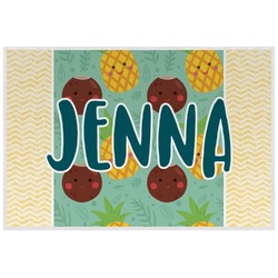 Pineapples and Coconuts Laminated Placemat w/ Name or Text
