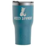 Pineapples and Coconuts RTIC Tumbler - Dark Teal - Laser Engraved - Single-Sided (Personalized)