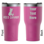 Pineapples and Coconuts RTIC Tumbler - Magenta - Laser Engraved - Double-Sided (Personalized)