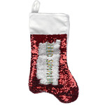 Pineapples and Coconuts Reversible Sequin Stocking - Red (Personalized)