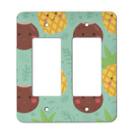 Pineapples and Coconuts Rocker Style Light Switch Cover - Two Switch