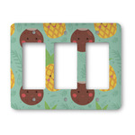 Pineapples and Coconuts Rocker Style Light Switch Cover - Three Switch