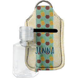 Pineapples and Coconuts Hand Sanitizer & Keychain Holder - Small (Personalized)