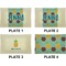 Pineapples and Coconuts Set of Rectangular Dinner Plates (Approval)