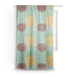 Pineapples and Coconuts Sheer Curtain