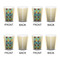 Pineapples and Coconuts Shot Glass - White - Set of 4 - APPROVAL