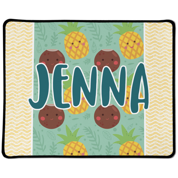 Custom Pineapples and Coconuts Large Gaming Mouse Pad - 12.5" x 10" (Personalized)