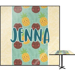 Pineapples and Coconuts Square Table Top - 24" (Personalized)