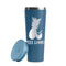 Pineapples and Coconuts Steel Blue RTIC Everyday Tumbler - 28 oz. - Lid Off