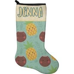 Pineapples and Coconuts Holiday Stocking - Single-Sided - Neoprene (Personalized)