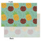 Pineapples and Coconuts Tissue Paper - Lightweight - Small - Front & Back