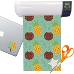 Pineapples and Coconuts Sticker Vinyl Sheet (Permanent)