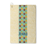 Pineapples and Coconuts Waffle Weave Golf Towel (Personalized)