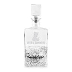 Pineapples and Coconuts Whiskey Decanter - 26 oz Rectangle (Personalized)