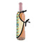 Pineapples and Coconuts Wine Bottle Apron - DETAIL WITH CLIP ON NECK