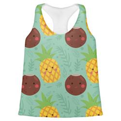Pineapples and Coconuts Womens Racerback Tank Top - Large