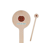 Pineapples and Coconuts 7.5" Round Wooden Stir Sticks - Single Sided (Personalized)