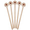 Pineapples and Coconuts Wooden 7.5" Stir Stick - Round - Fan View