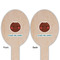 Pineapples and Coconuts Wooden Food Pick - Oval - Double Sided - Front & Back