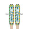 Pineapples and Coconuts Wooden Food Pick - Paddle - Double Sided - Front & Back